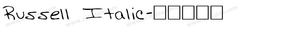 Russell Italic字体转换